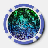 Glittersequenz in Monogramm Pokerchips (Rückseite)