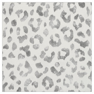 Glittersilber Cheetah-Druckmuster des Chic girly Stoff