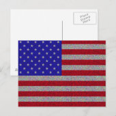Glittery American Flag Postkarte (Vorne/Hinten)