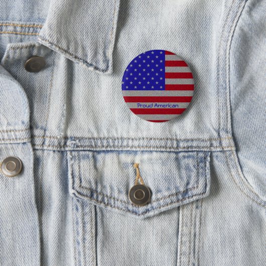 Glittery amerikanische Flagge Button (Beispiel)
