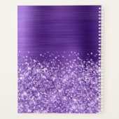 Glittery Amethyst Lila Glam 2025 Planer (Rückseite)