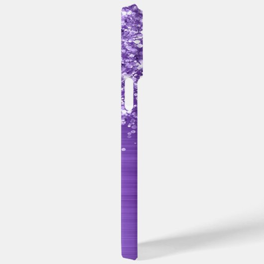 Glittery Amethyst Lila Glam Name Case-Mate iPhone Hülle (Rückseite / Rechts)