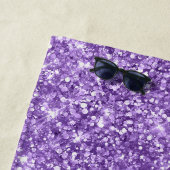 Glittery Amethyst Lila Glam Name Strandtuch (Beispiel)