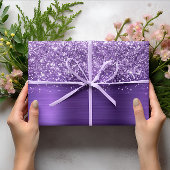 Glittery Amethyst Lila Imitate Foil Geschenkpapier Set