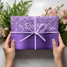 Glittery Amethyst Lila Imitate Foil