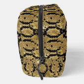 Glittery Animal Skin Print Muster Custom Monogram Waschbeutel (Rechts)