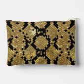 Glittery Animal Skin Print Muster Custom Monogram Zubehörtasche (Rückseite)