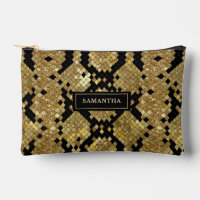 Glittery Animal Skin Print Muster Custom Monogram