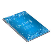 Glittery Azure Ombre 40th Birthday Guest Notizblock (Rechte Seite)