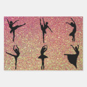 Glittery Ballet Dance Ballerina Dancer Geschenkpapier Set (Vorderseite)