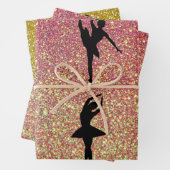 Glittery Ballet Dance Ballerina Dancer Geschenkpapier Set (Beispiel)