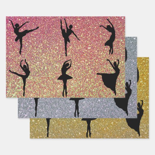 Glittery Ballet Dance Ballerina Dancer Geschenkpapier Set (Set)