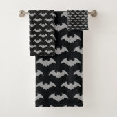 Glittery Bat Halloween Badhandtuch Set (Insitu)