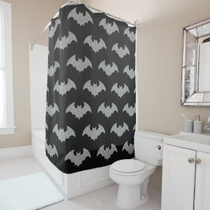Glittery Bat Halloween Duschvorhang