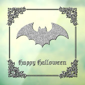 Glittery Bat Halloween Fensteraufkleber (Blatt 3)