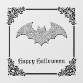 Glittery Bat Halloween Fensteraufkleber (Blatt)