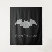 Glittery Bat Halloween Foto Hintergrund Wandteppich (Vorderseite)