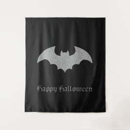 Glittery Bat Halloween Foto Hintergrund Wandteppich