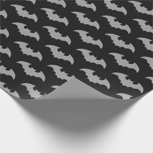 Glittery Bat Halloween Geschenkpapier (Ecke)