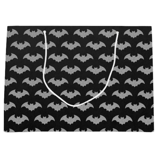 Glittery Bat Halloween Große Geschenktüte (Vorderseite)