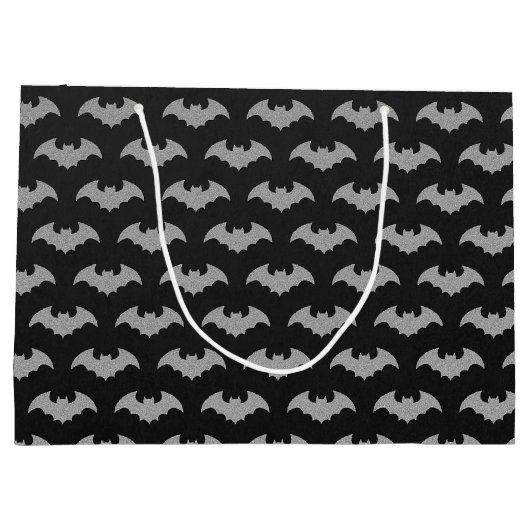 Glittery Bat Halloween Große Geschenktüte (Rückseite)