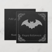 Glittery Bat Halloween Grußkarte (Vorne/Hinten)
