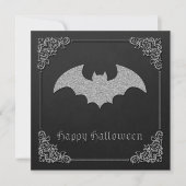 Glittery Bat Halloween Grußkarte (Vorderseite)