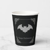 Glittery Bat Halloween Pappbecher (Rückseite)