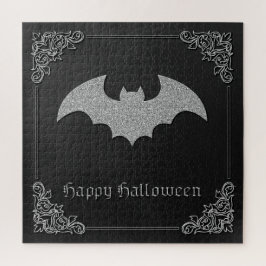 Glittery Bat Halloween Puzzle