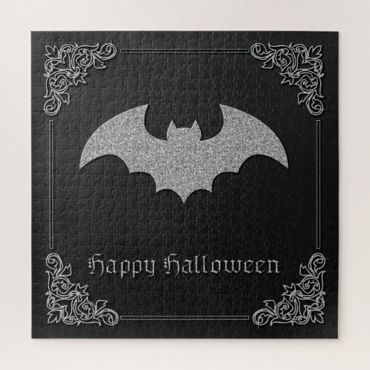 Glittery Bat Halloween Puzzle (Vertikal)