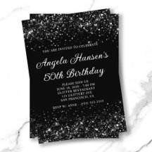 Glittery Black 50. Geburtstag