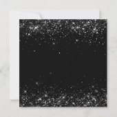 Glittery Black 50. Geburtstag Einladung (Rückseite)