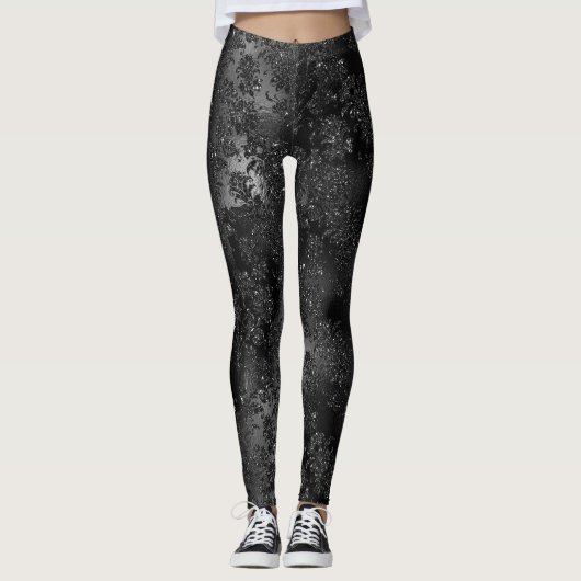 Glittery Black Leggings (Vorderseite)
