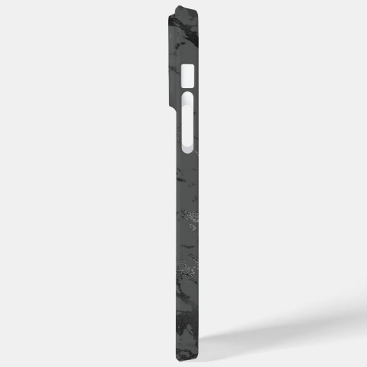 Glittery Black Marble Glam Girly Signature Case-Mate iPhone Hülle (Rückseite / Links)