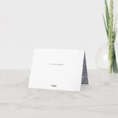 Glittery Black/Silver Glamour Vielen Dank Dankeskarte (Rückseite)