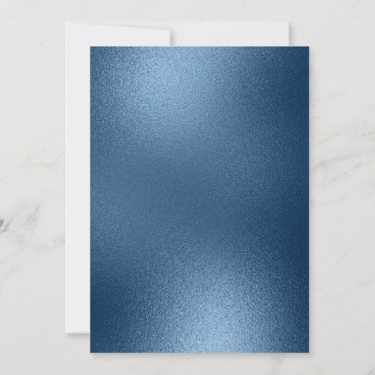 Glittery Blue Gold Peacock Feathers Quinceañera Einladung (Rückseite)