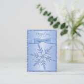 Glittery Blue Snowflake Enclosure Card Begleitkarte (Stehend Vorderseite)