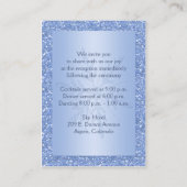 Glittery Blue Snowflake Enclosure Card Begleitkarte (Rückseite)