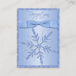 Glittery Blue Snowflake Enclosure Card Begleitkarte