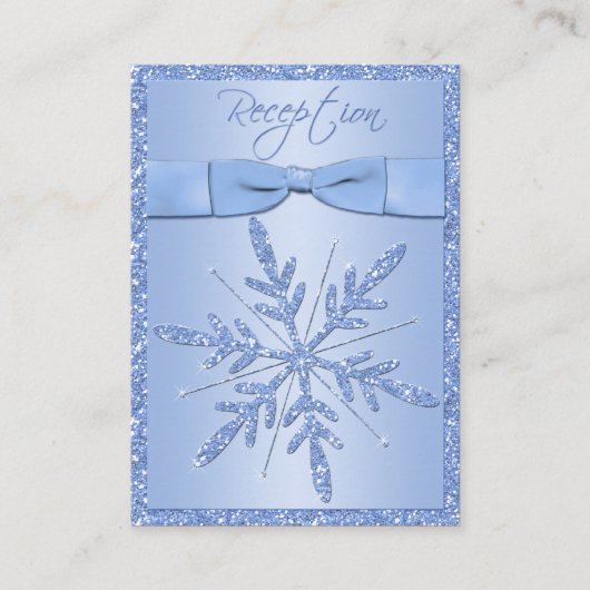 Glittery Blue Snowflake Enclosure Card Begleitkarte (Vorderseite)