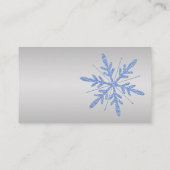 Glittery Blue Snowflakes Placecards Platzkarte (Rückseite)