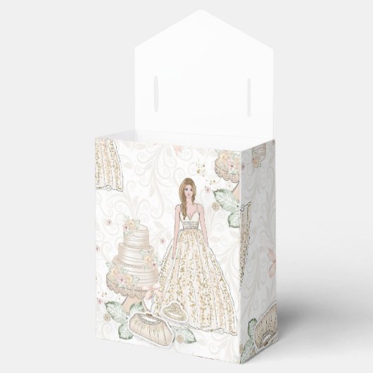 Glittery Bridal Wedding Pattern Geschenkschachtel (Geöffnet)