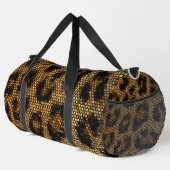 Glittery Brown Leopard Muster Duffle Bag (Rechte Ecke)