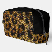 Glittery Brown Leopard Muster Waschbeutel (Rechte Ecke)