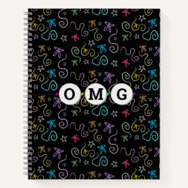 Glittery Butterflies - Imitate Glitzer Pattern Notizblock