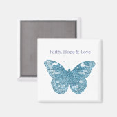 Glittery Butterfly Magnet (Vorderseite/Rückseite)