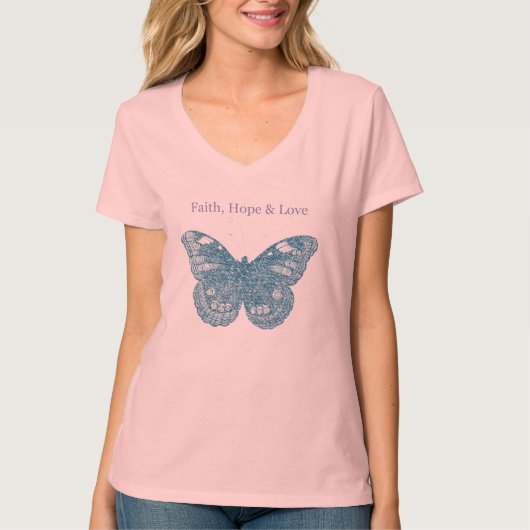 Glittery Butterfly T-Shirt (Vorderseite)