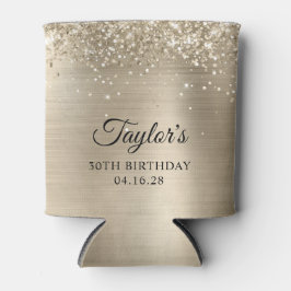 Glittery Champagne Foil 30. Geburtstag Dosenkühler