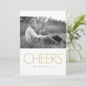Glittery Cheers Feiertagskarte (Stehend Vorderseite)