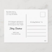 Glittery Christmas Foto Feiertagspostkarte (Rückseite)